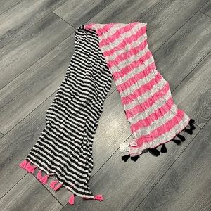 Girls Pink and Black Justice Scarf Shawl